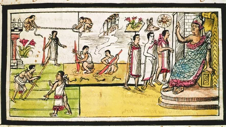 Fol.40r Construction de Tenochtitlan, 1579